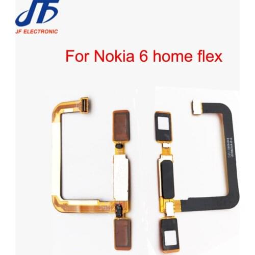 New For Nokia 6 Back home button Fingerprint sensor Flex Cable Repair Parts Free shipping