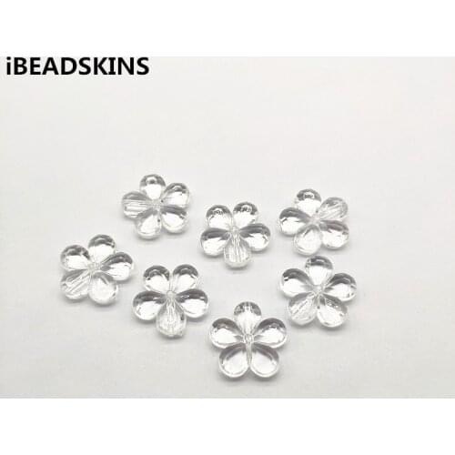 New arrival! 20x21mm 380pcs Clear acrylic Flower-shape beads for Necklace,Earrings parts,hand Made Jewelry DIY
