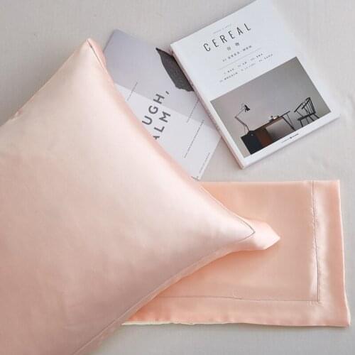 2 pcs one side 100% Mulberry Silk Pillowcase Top Quality Pillow Case 2 Pc Pillow Cover Silk Pillow Case 48x74cm