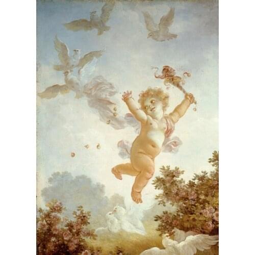 Wholesale Canvas printed World Famous classic painting Little Angel Cupid, reproducted on Cotton canvas as gift free shipping