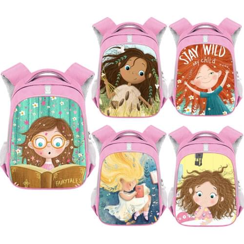 13 Inch Cartoon fairy Girls Children School Bag For Teenagers Girls kindergarten backpack kids school Backpacks bookbag