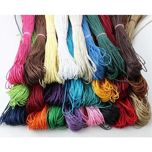 DIY 80m/Lot Twisted Waxed Cotton Cords Diameter 1mm Cotton Rope For Jewelry Making