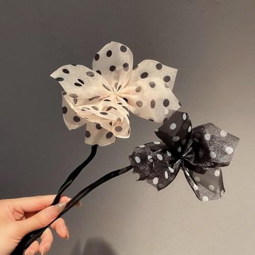 Romantic Polka Dot Bowknot Hairpins Magic Easy Hair Bun Maker DIY Lazy Hairstyle Tool Headbands Ornament Hair Rope Accessories