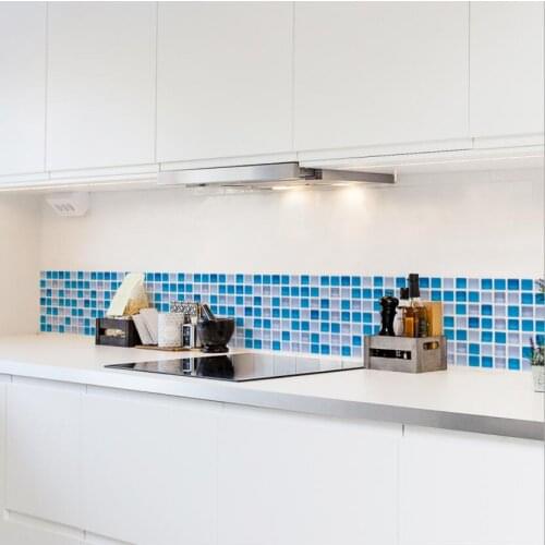 Modern Mosaic Wall Tiles Stickers Self Adhesive Waterproof Bathroom Kitchen Sticker Wall Wallpaper Borders House Decoration J210