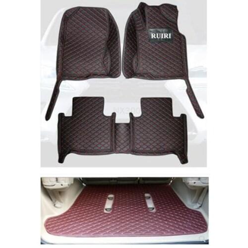 Custom special car floor mats + trunk mat for Right Hand Drive Toyota Land Cruiser Prado 120 7 seats 2009-2002 durable carpets
