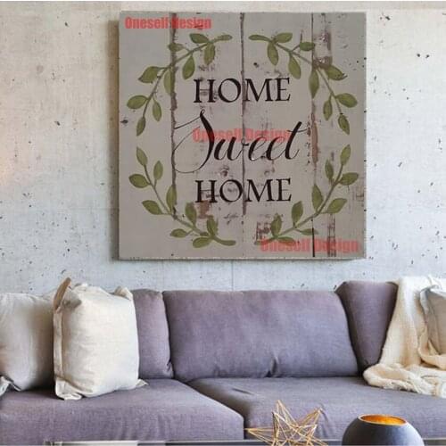 Rhinestone pictures diamond painting full set 5d diamond embroidery set home sweet home diamond mosaic livingtoom wall stivker