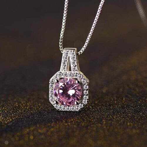 Korean Women Wedding Party Charms Choker Cubic Zircon Crystal Pendants Statement Necklaces 925 Sterling Silver Jewelry Joyas