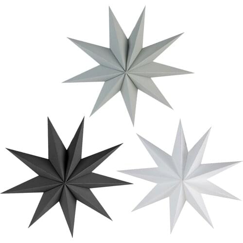 45cm 60cm Nine Angles Paper Star Decoration Tissue Paper Star Lantern Hanging Stars For Christmas Party Decor