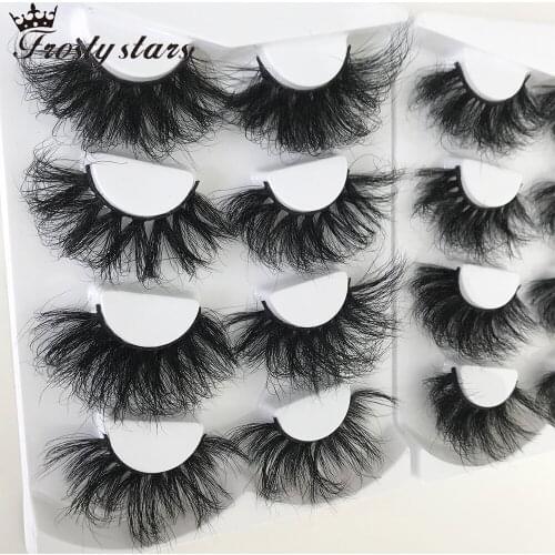 1 Pair Mink Eyelashes 30mm Fluffy Mink Lashes Messy Long False Eyelashes Thick Fake Lashes Wholesale Dramatic Eyelash In Bulk