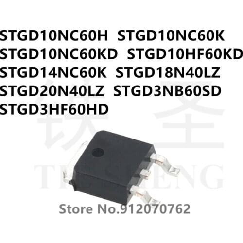 10PCS STGD10NC60H STGD10NC60K STGD10NC60KD STGD10HF60KD STGD14NC60K STGD18N40LZ STGD20N40LZ STGD3NB60SD STGD3HF60HD TO-252