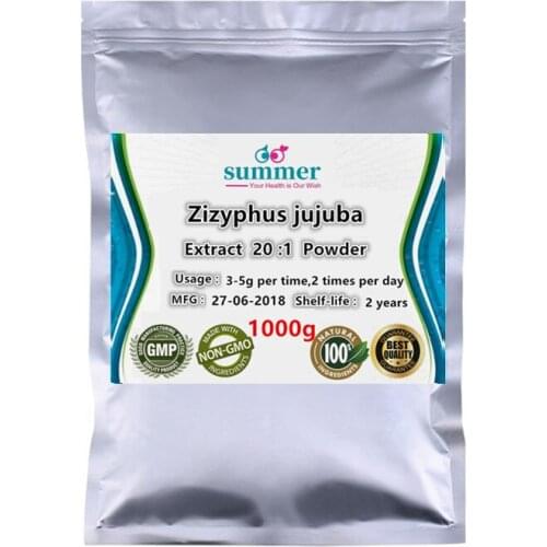 1000g Zizyphus jujube extract 20:1 powder, semen zizyphi spinosae extract for the sedative and hypnotic,effect on the uterus