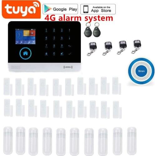 2.4 inch Wifi 4G sim GSM Alarm System for Home Security Alarm Support Tuya APP Remote Contorl