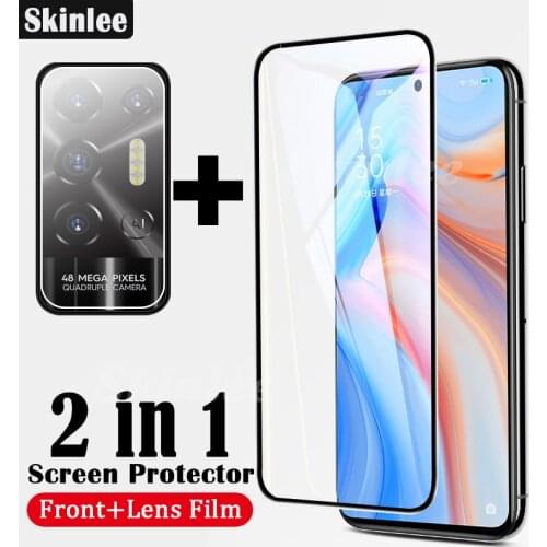 Skinlee 2 in 1 Film For Tecno Pova2 Screen Protection Film Tempered Glass Protector Lens Film For Tecno Pova 2