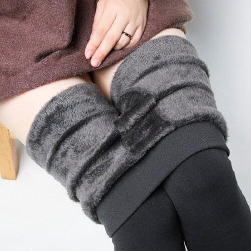 2018 New Fitness Leggings Women Plus Velvet Thickening 200g Pearl Velvet Push Up Leggings Wearing Thin One Pants Warm Pants