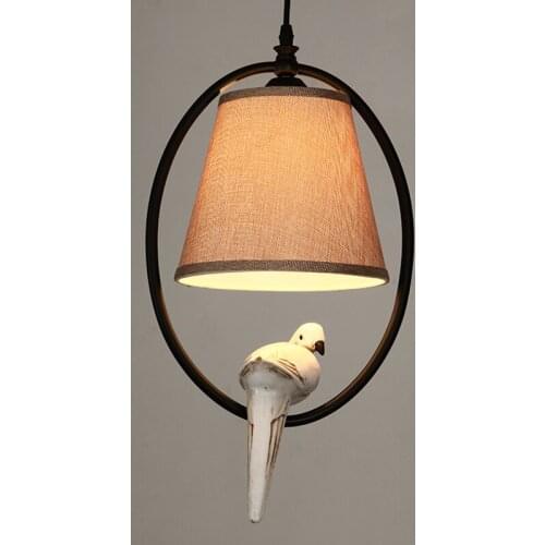American iron bird cage pendant light living room bedroom hanging lighting