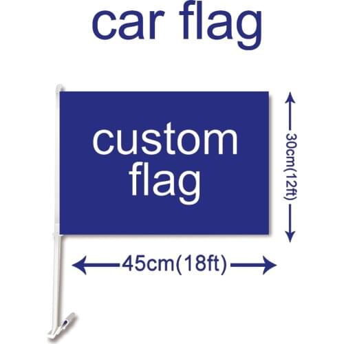 Custom Window Car Mini Flag Sports Logo Double Sided Banner Polyester Printed 30*45cm Hot Selling