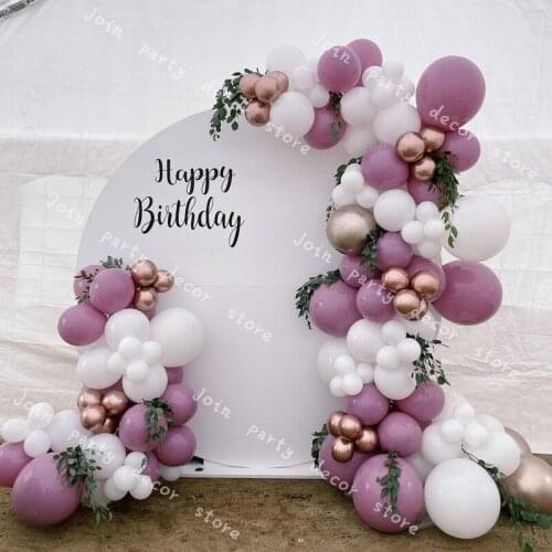 Balloons Garland Metallic Rose Gold DIY Retro Purple Colour Latex Globos Home Decor Baby Shower Kids Birthday Party Toys Decor