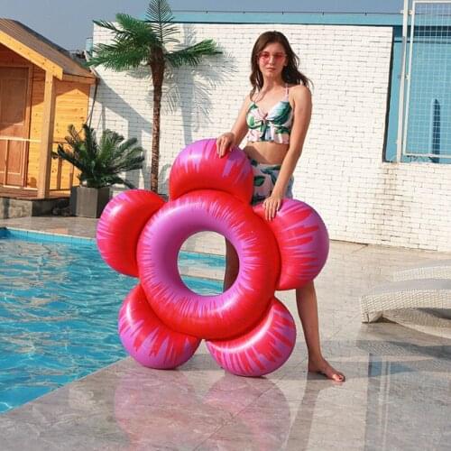Giant flower Swimming Circle Inflatable Pool Float Rubber Ring Adult Swimming Ring Summer Beach Party Toys Water Sport