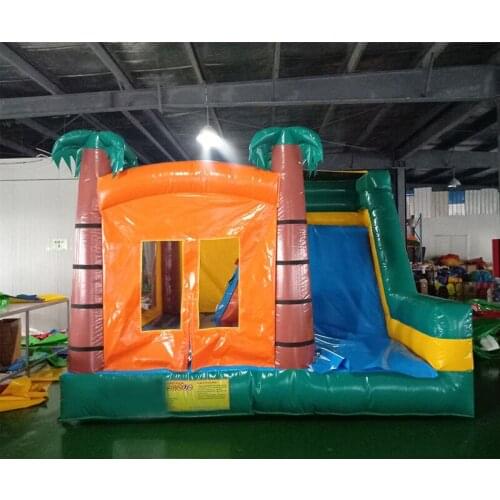 Hot Sale PVC Material inflatable bouncer castle trampoline jumping house with slide for kids