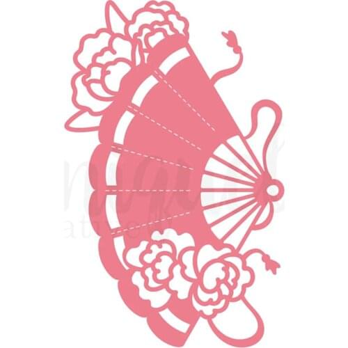 JMCRAFT 2021 Beautiful Flowers And Folding Fan Metal Cutting Dies DIY Scrapbook Handmade Paper Craft Metal Steel Template Dies