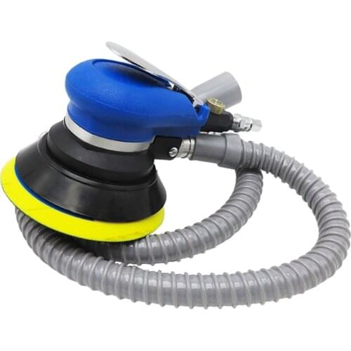 KKmoon Vacuum Air Sander Pneumatic Sander Self-Vacuum Palm Orbital Sander Grinder Polisher Sanding Machine Tool 5'' 6