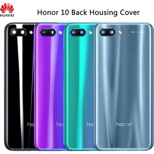 Huawei Honor 10 Battery Cover Glass Rear Door Back Housing Case For HUAWEI Honor 10 Back Battery Cover Replacement + Camera Lens