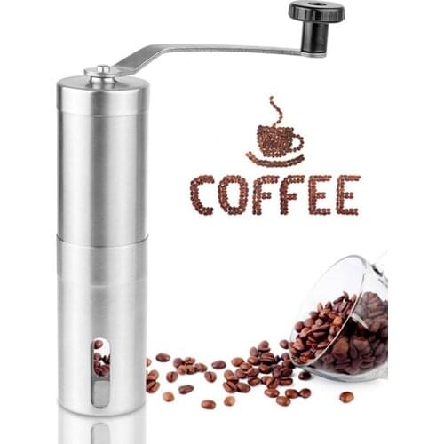 Kitchen Manual Coffee Grinder Stainless Steel Coffee Grinder, Portable Mobile Phone Grinder Home/Office Handheld Coffee Machine