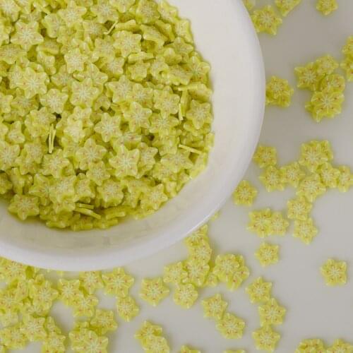 20g/Lots Carambola Leaves Slices Polymer Hot Clay Sprinkles Scrapbooking Nail Art Decoration DIY Slime Filling Accessories 5mm