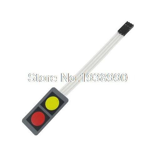 12V 1x2 2 Key Matrix Membrane Switch Keypad Keyboard 40x20x0.8mm