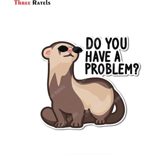 Three Ratels B100 Cute Cartoon Sloth Animal Stickers For Car-styling Waterproof Vinyl Material Fuel Tank Cap Decoration Decals