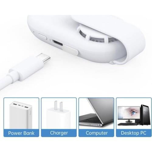 Mini Fan Handheld Healthy USB Rechargeable Silent Small Fan Air Purifier Face Cover Fan for Outdoor Camping Hiking Climbing