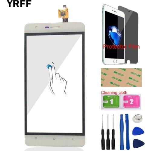 Mobile Phone Front For Oukitel K4000 Lite Touch Screen Glass Digitizer Panel Lens Sensor Tools Protecotr Film + Adhesive