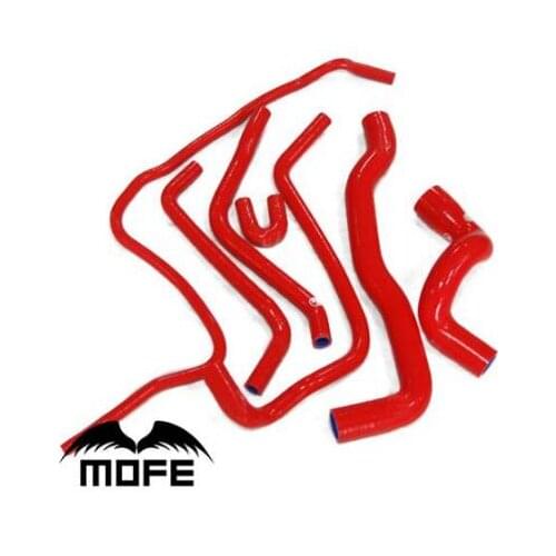 MOFE 100% Red Silicone Original Logo Silicone Coolant Radiator Hose Kit For Saab 9-3 2.0T 1998~2002