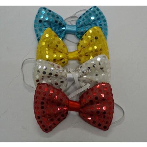 Free shipping novelty led bow tie men bow tie Men checked fashion ties for christmas party supplies