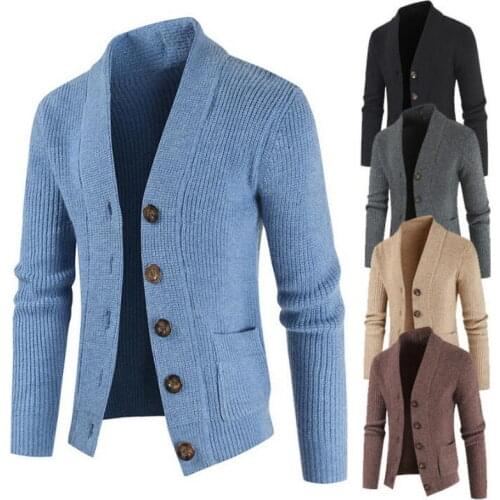 Mens Cardigan Turtleneck Sweater Casual Cardigan Twisted Knit Sweater Men Long Cardigan Knitting Sweatercoat