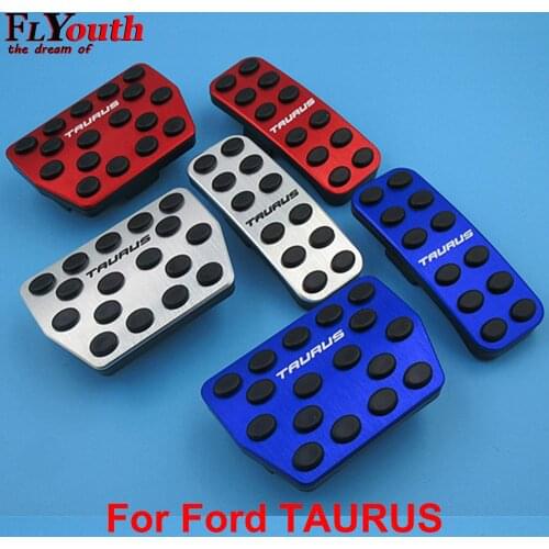 For Ford Taurus Aluminum alloy Pedal Cover Non-Slip Auto No Drilling Aluminum Brake and Accelerator Pedal Covers 2Pcs/set