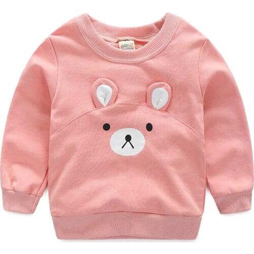 2020 new spring boys girls T-shirt High quality cotton bear hoodies kids sweatshirt Baby costume Childrens clothing