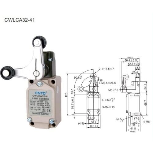 2Pcs/Lot Top Quality Original CNTD CWLCA32-41 Limit Switch/Micro Switch , Strong aluminum cast outer shell