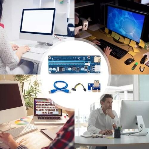 PCI-E Riser 009S 16X Extender PCI-E Riser USB 3.0 Graphics Card Dedicated Mining Machine PCI-E Extension Cable Adapter Card