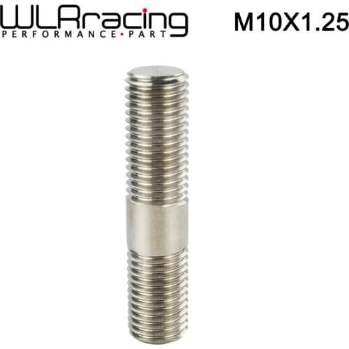 WLR racing- 10mm M10x1.25 Exhaust Stud 303 Stainless Steel Double End Threaded Screw WLR-DEB01
