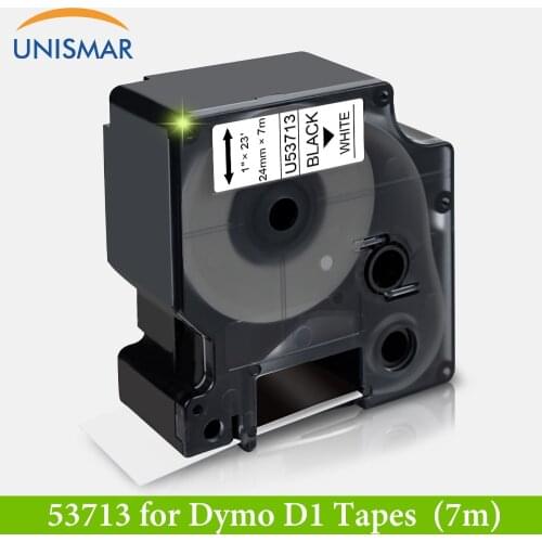 Compatible Dymo D1 Label Tape 24mm Black on White 53713 Printer Ribbon for Dymo LabelManager 450D 500TS PC Label Maker Machine