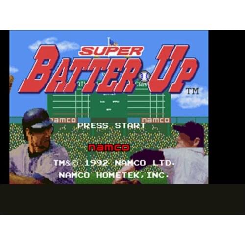 Super Batter Up NTSC Version 16 Bit 46 Pin Big Gray Game Card For USA Game Players