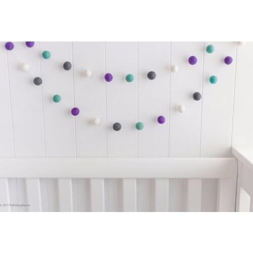 2M Handmade 30pcs Macaron Colored Ball Decoration With Balls Baby Tent Room Wooden beaded Pendant Decor Wall Hanging K0113