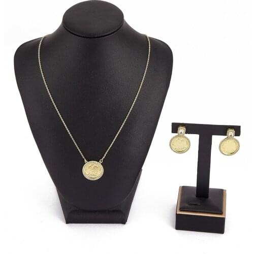 2021 May hot selling accessories coin wedding jewelry set for women luxuy jewelry set copper high quality jewelry set