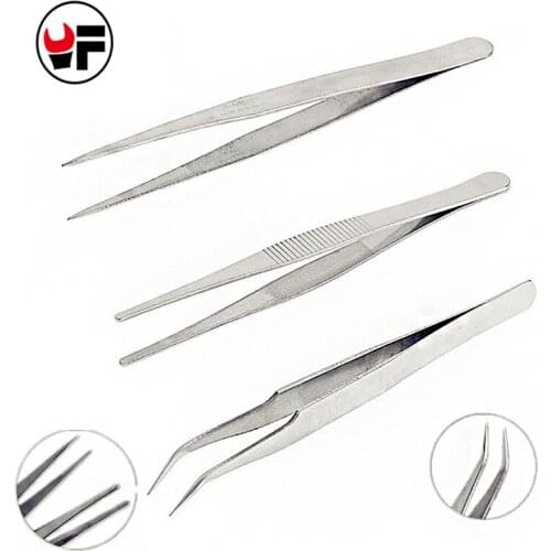 3 Pcs Tweezers Manicure DIY Tools Precision Repair Mounting Tool Set Electronic Anti-Static Stainless Steel Tweezers Best DN142