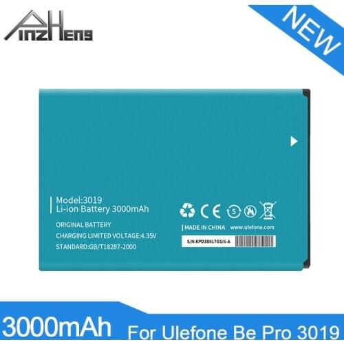 PINZHENG 3000mAh 3019 Phone Battery For Ulefone Be Pro /Be Pro 2 / L55 3000mAh High Quality /100% New Replacement Batteries