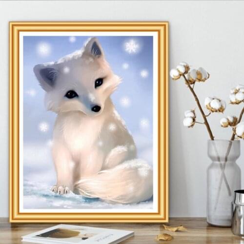 DIY 5D Diamond Painting Fox Full Drill Square/Round Rhinestone Embroidery Handmade Hobby Cross Stitch Kit Home Decor Art Picture