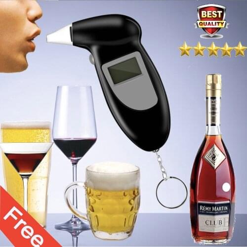 Digital Alcohol Breath Tester Breathalyzer Analyzer Detector Test Keychain Breathalizer Breathalyser Device LCD Display