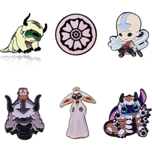 Avatar: The Last Airbender Aang Hard Brooch and Enamel Pin Animated Movie Fan Collect Accessories Unique Jewelry Gift