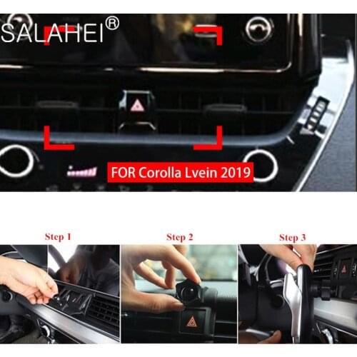 For Toyota Corolla Lvein 2019 Car Mobile Phone Holder Stand GPS Smartphone Air Vent Clip Mount Bracket Support Auto Accessories